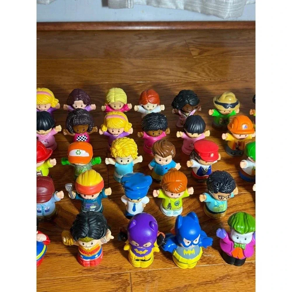 Little People - 50 Characters Lot - DC Superheroes, Amelia Earhart, Barbie